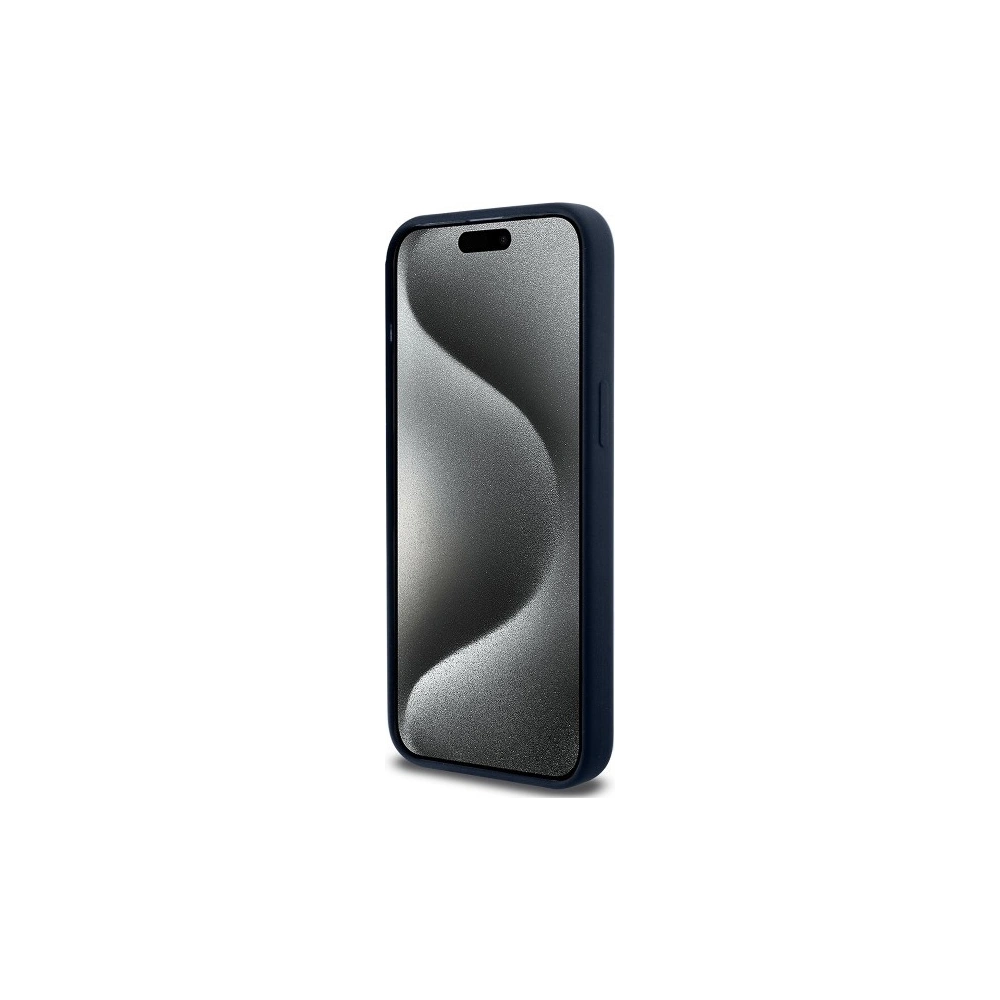 Etui BMW BMHCP15LSILNA Apple iPhone 15 Pro hardcase Silicone Metal Logo granatowy/navy