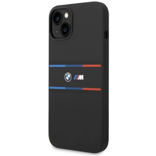 Kup Case BMW BMHCP15S22SDTK Apple iPhone 15 / 14 / 13 Hardcase M Silikon Tricolor Linien schwarz/black - BMW645 - {ean13} - Sklep Home Screen