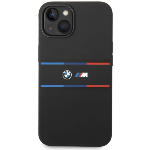 Buy BMW BMHCP15S22SDTK Apple iPhone 15 / 14 / 13 hardcase M Silicone Tricolor Lines black - BMW645 - {ean13} - Home Screen Store Europe