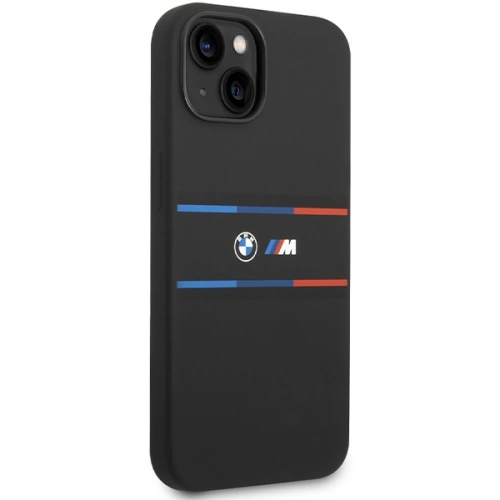 Kup Case BMW BMHCP15S22SDTK Apple iPhone 15 / 14 / 13 Hardcase M Silikon Tricolor Linien schwarz/black - BMW645 - {ean13} - Sklep Home Screen