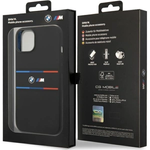Kup Etui BMW BMHCP15S22SDTK Apple iPhone 15 / 14 / 13 hardcase M Silicon Tricolor Lines negru/black - BMW645 - {ean13} - Sklep Home Screen