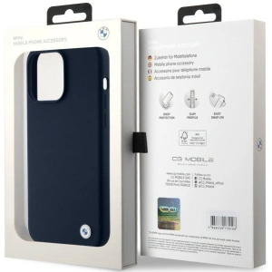 Buy BMW BMHCP15XSILNA Apple iPhone 15 Pro Max hardcase Silicone Metal Logo navy - BMW646 - {ean13} - Home Screen Store Europe