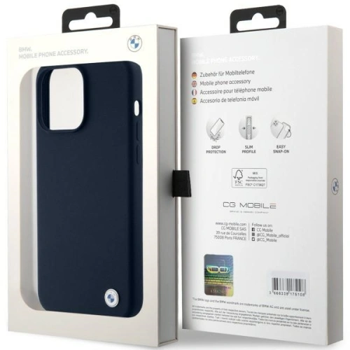 Kup Etui BMW BMHCP15XSILNA Apple iPhone 15 Pro Max hardcase silikonový kovový logo tmavě modrý/navy - BMW646 - {ean13} - Sklep Home Screen