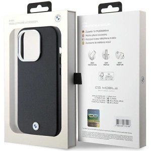 Kup Etui BMW BMHMP14L23PUFWK Apple iPhone 14 Pro Signature Wrapped Metal MagSafe czarny/black - BMW647 - {ean13} - Sklep Home Screen