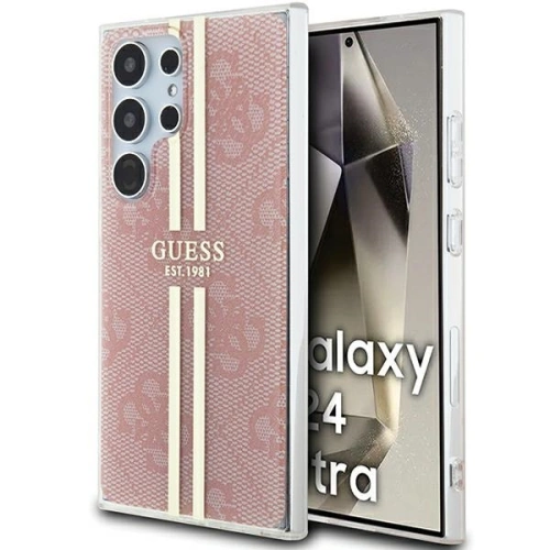 Kup Etui Guess GUHCS24LH4PSEGP Samsung Galaxy S24 Ultra hardcase IML 4G Gold Stripe růžový/pink - GUE3334 - {ean13} - Sklep Home Screen