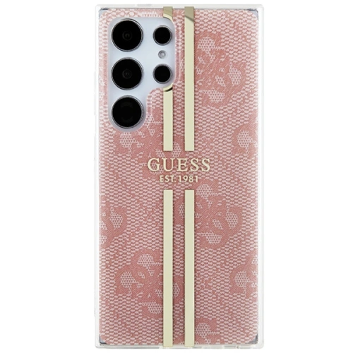 Kup Etui Guess GUHCS24LH4PSEGP Samsung Galaxy S24 Ultra hardcase IML 4G Gold Stripe różowy/pink - GUE3334 - {ean13} - Sklep Home Screen