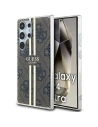 Case Guess GUHCS24LH4PSEGW Samsung Galaxy S24 Ultra Hardcase IML 4G Gold Stripe braun/brown