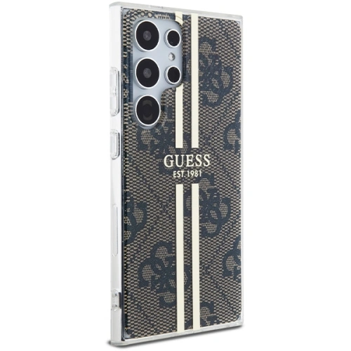 Buy Guess GUHCS24LH4PSEGW Samsung Galaxy S24 Ultra hardcase IML 4G Gold Stripe brown - GUE3335 - {ean13} - Home Screen Store Europe