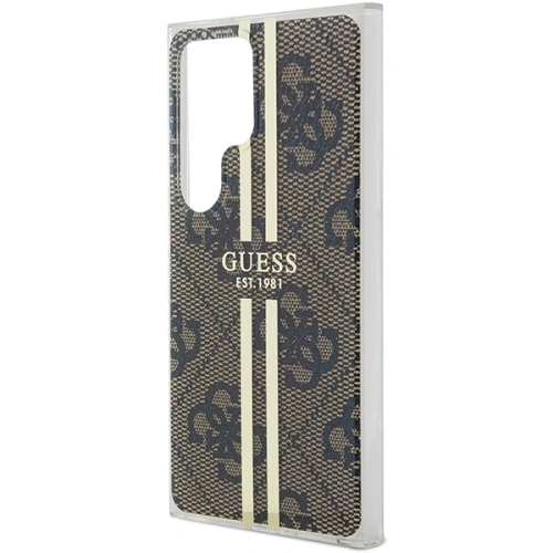 Buy Guess GUHCS24LH4PSEGW Samsung Galaxy S24 Ultra hardcase IML 4G Gold Stripe brown - GUE3335 - {ean13} - Home Screen Store Europe