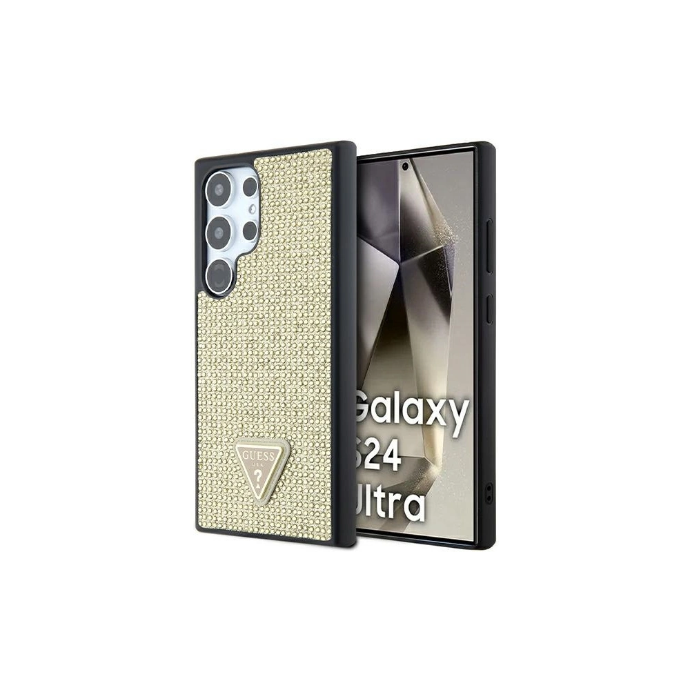 Etui Guess GUHCS24LHDGPPD Samsung Galaxy S24 Ultra hardcase Rhinestone Triangle złoty/gold