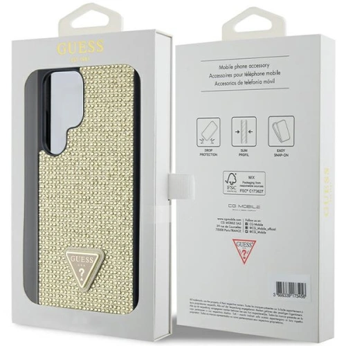Kup Case Guess GUHCS24LHDGPPD Samsung Galaxy S24 Ultra Hardcase Rhinestone Triangle gold - GUE3336 - {ean13} - Sklep Home Screen