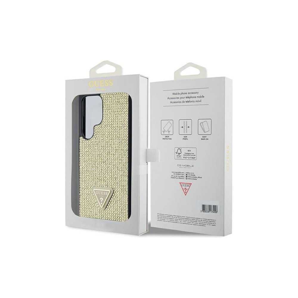 Etui Guess GUHCS24LHDGPPD Samsung Galaxy S24 Ultra hardcase Rhinestone Triangle złoty/gold