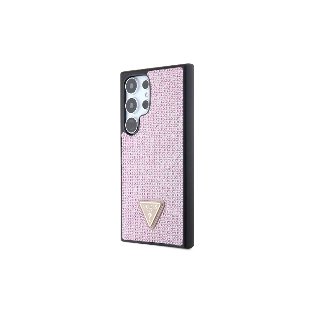 Etui Guess GUHCS24LHDGPPP Samsung Galaxy S24 Ultra hardcase Rhinestone Triangle różowy/pink