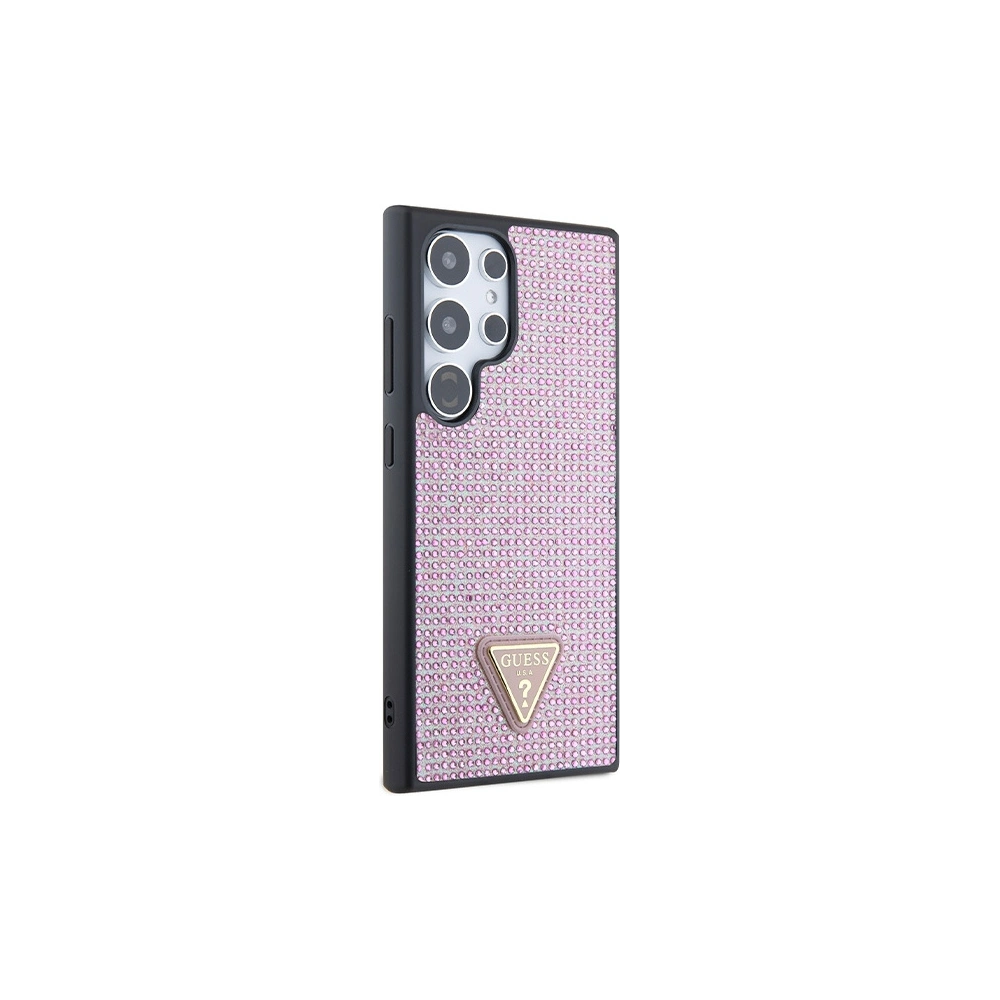 Etui Guess GUHCS24LHDGPPP Samsung Galaxy S24 Ultra hardcase Rhinestone Triangle różowy/pink