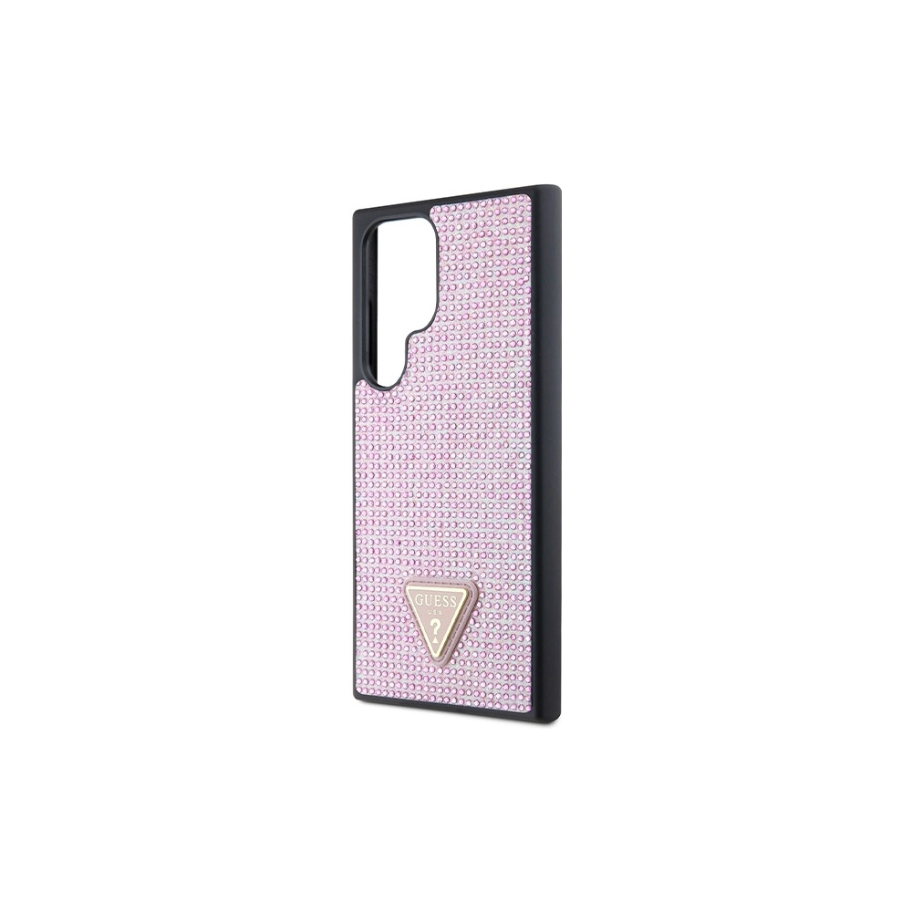 Etui Guess GUHCS24LHDGPPP Samsung Galaxy S24 Ultra hardcase Rhinestone Triangle różowy/pink