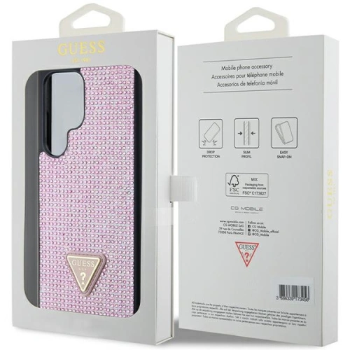 Kup Etui Guess GUHCS24LHDGPPP Samsung Galaxy S24 Ultra hardcase Rhinestone Triangle růžový/pink - GUE3338 - {ean13} - Sklep Home Screen