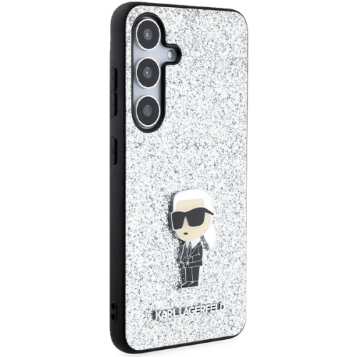 Kup Etui Karl Lagerfeld KLHCS24MGCNPSG Samsung Galaxy S24+ Plus hardcase Fixed Glitter Ikonik Logo Metal Pin srebrny/silver - KLD1910 - {ean13} - Sklep Home Screen