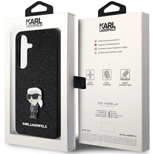 Kup Etui Karl Lagerfeld KLHCS24MGKNPSK Samsung Galaxy S24+ Plus hardcase Fixed Glitter Ikonik Logo Metal Pin czarny/black - KLD1911 - {ean13} - Sklep Home Screen