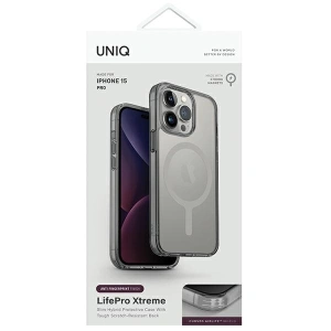 Etui UNIQ LifePro Xtreme Apple iPhone 15 Pro MagClick Charging szary/frost grey