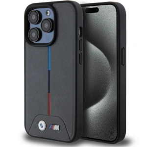 Etui BMW BMHMP15L22PVTA Apple iPhone 15 Pro hardcase M Quilted Tricolor MagSafe szary/grey
