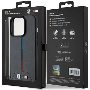 Etui BMW BMHMP15L22PVTA Apple iPhone 15 Pro hardcase M Quilted Tricolor MagSafe szary/grey