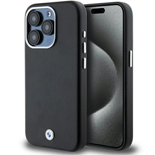 Kup Etui BMW BMHMP15L23PUFWK Apple iPhone 15 Pro Signature Wrapped Metal MagSafe negru/black - BMW651 - {ean13} - Sklep Home Screen