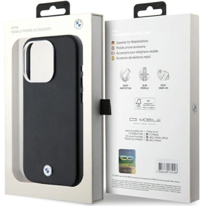 Kup Etui BMW BMHMP15L23PUFWK Apple iPhone 15 Pro Signature Wrapped Metal MagSafe fekete/black - BMW651 - {ean13} - Sklep Home Screen