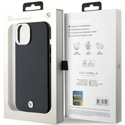 Kup Etui BMW BMHMP15M23PUFWK Apple iPhone 15 Plus / 14 Plus Signature Wrapped Metal MagSafe černý/black - BMW652 - {ean13} - Sklep Home Screen