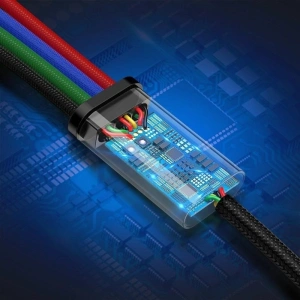 Buy Cable USB Baseus Fast 4w1 USB-C / 2x Lightning / Micro 3,5A 1,2m Black - BSU635BLK - {ean13} - Home Screen Store Europe
