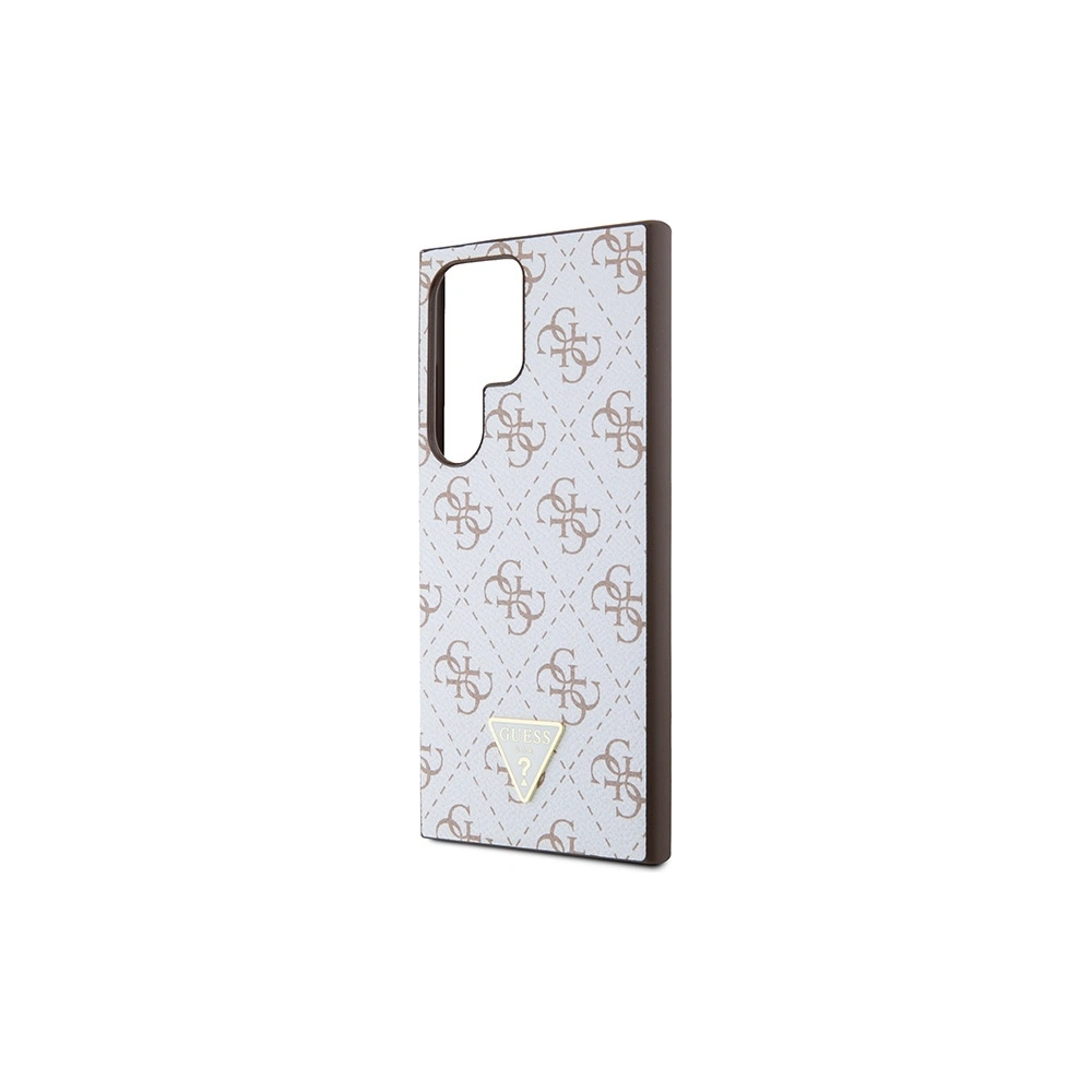 Etui Guess GUHCS24LPG4GPH Samsung Galaxy S24 Ultra hardcase 4G Triangle biały/white