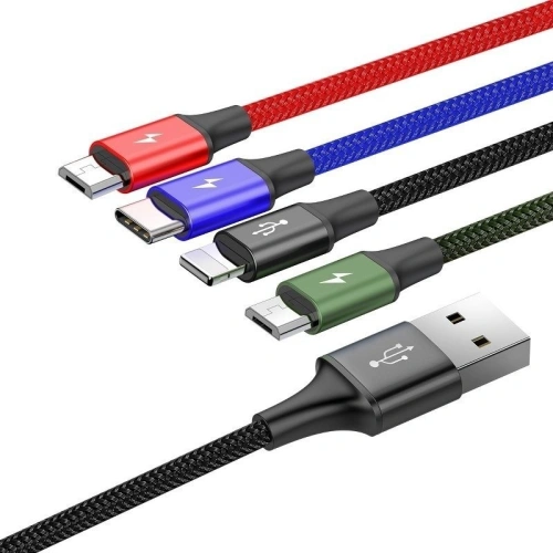 Kup Kabel USB Baseus Fast 4w1 USB-C / Lightning / 2x Micro 3,5A 1,2m (czarny) - BSU636BLK - {ean13} - Sklep Home Screen