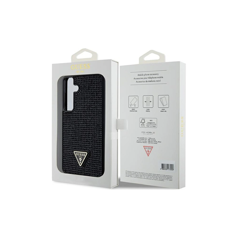 Etui Guess GUHCS24MHDGPPK Samsung Galaxy S24+ Plus hardcase Rhinestone Triangle czarny/black