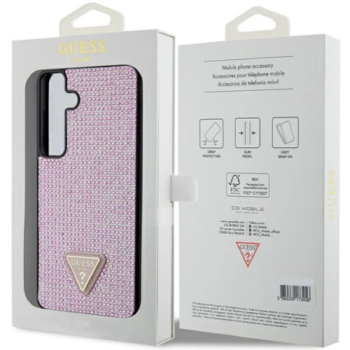 Kup Etui Guess GUHCS24MHDGPPP Samsung Galaxy S24+ Plus hardcase Rhinestone Triangle różowy/pink - GUE3343 - {ean13} - Sklep Home Screen