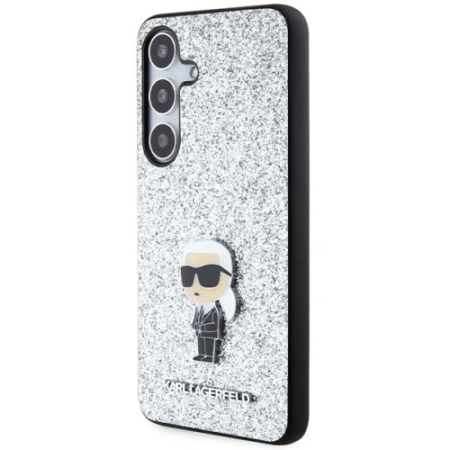 Kup Etui Karl Lagerfeld KLHCS24SGCNPSG Samsung Galaxy S24 hardcase Fixed Glitter Ikonik Logo Metal Pin srebrny/silver - KLD1915 - {ean13} - Sklep Home Screen