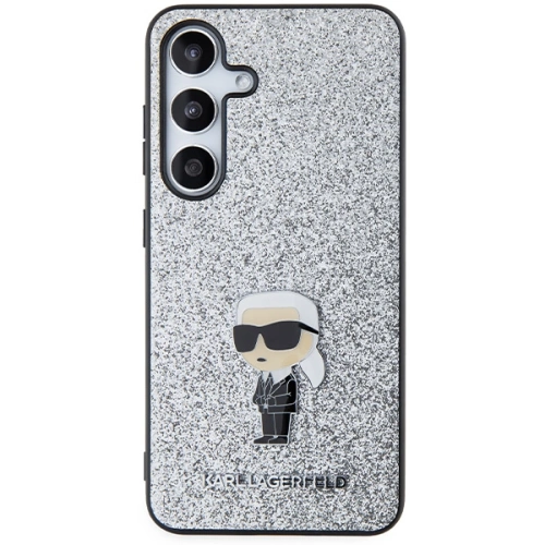 Buy Karl Lagerfeld KLHCS24SGCNPSG Samsung Galaxy S24 hardcase Fixed Glitter Ikonik Logo Metal Pin silver - KLD1915 - {ean13} - Home Screen Store Europe