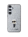 Buy Karl Lagerfeld KLHCS24SGCNPSG Samsung Galaxy S24 hardcase Fixed Glitter Ikonik Logo Metal Pin silver - KLD1915 - {ean13} - Home Screen Store Europe