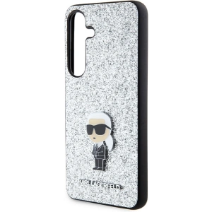 Kup Etui Karl Lagerfeld KLHCS24SGCNPSG Samsung Galaxy S24 hardcase Fixed Glitter Ikonik Logo Metal Pin srebrny/silver - KLD1915 - {ean13} - Sklep Home Screen