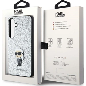 Kup Etui Karl Lagerfeld KLHCS24SGCNPSG Samsung Galaxy S24 hardcase Fixed Glitter Ikonik Logo Metal Pin srebrny/silver - KLD1915 - {ean13} - Sklep Home Screen