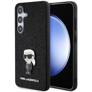Kup Case Karl Lagerfeld KLHCS24SGKNPSK Samsung Galaxy S24 Hardcase Fixed Glitter Ikonik Logo Metal Pin schwarz/black - KLD1916 - {ean13} - Sklep Home Screen