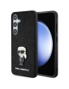 Etui Karl Lagerfeld KLHCS24SGKNPSK Samsung Galaxy S24 hardcase Fixed Glitter Ikonik Logo Metal Pin černý/black