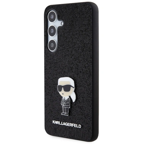 Kup Etui Karl Lagerfeld KLHCS24SGKNPSK Samsung Galaxy S24 hardcase Fixed Glitter Ikonik Logo Metal Pin negru/black - KLD1916 - {ean13} - Sklep Home Screen