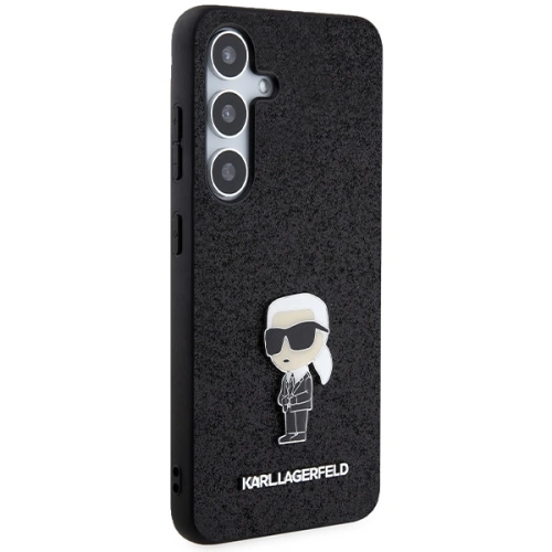 Kup Etui Karl Lagerfeld KLHCS24SGKNPSK Samsung Galaxy S24 hardcase Fixed Glitter Ikonik Logo Metal Pin negru/black - KLD1916 - {ean13} - Sklep Home Screen