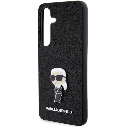 Buy Karl Lagerfeld KLHCS24SGKNPSK Samsung Galaxy S24 hardcase Fixed Glitter Ikonik Logo Metal Pin black - KLD1916 - {ean13} - Home Screen Store Europe