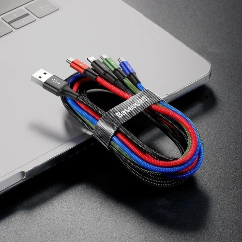 Kup Kabel USB Baseus Fast 4w1 USB-C / Lightning / 2x Micro 3,5A 1,2m (černý) - BSU636BLK - {ean13} - Sklep Home Screen