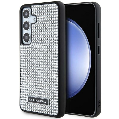 Kup Case Karl Lagerfeld KLHCS24SHDSPRS Samsung Galaxy S24 Hardcase mit Strass Metall-Logo silber - KLD1918 - {ean13} - Sklep Home Screen