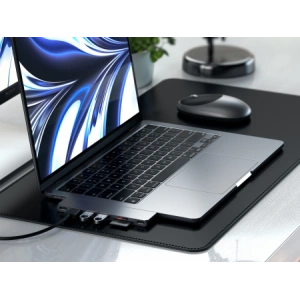 Kup Adaptor Satechi Pro Slim MacBook hub 2xUSB-C / 2xUSB-A, USB-C, USB-C USB4, HDMI, SD/microSD, gri spațial - STH101 - {ean13} - Sklep Home Screen