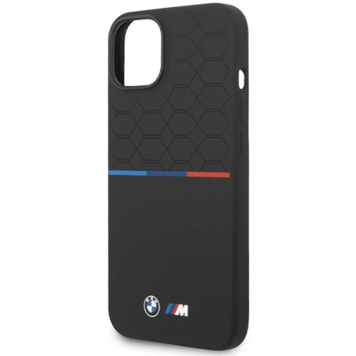 Buy BMW BMHMP15S22SMPK Apple iPhone 15 / 14 / 13 hardcase M Silicone Pattern MagSafe black - BMW653 - {ean13} - Home Screen Store Europe