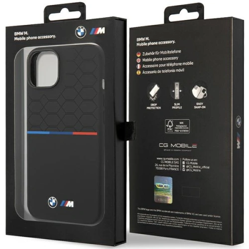 Buy BMW BMHMP15S22SMPK Apple iPhone 15 / 14 / 13 hardcase M Silicone Pattern MagSafe black - BMW653 - {ean13} - Home Screen Store Europe