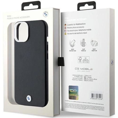 Kup Case BMW BMHMP15S23PUFWK Apple iPhone 15 / 14 / 13 Signature Wrapped Metal MagSafe schwarz/black - BMW654 - {ean13} - Sklep Home Screen