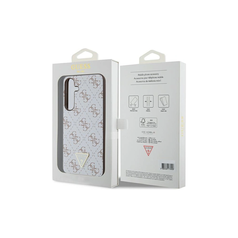 Etui Guess GUHCS24MPG4GPH Samsung Galaxy S24+ Plus hardcase 4G Triangle biały/white